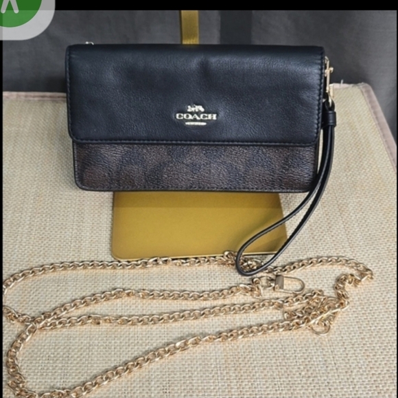 Coach Black and Brown Clutch/Crossbody Bag EUC - Picture 14 of 14